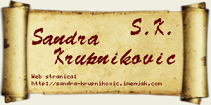 Sandra Krupniković vizit kartica